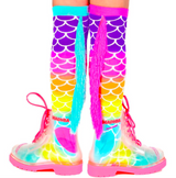 MADMIA Mermaid Knee High Socks - Toddlers Ages 3-5 (Crazy Sock Day)
