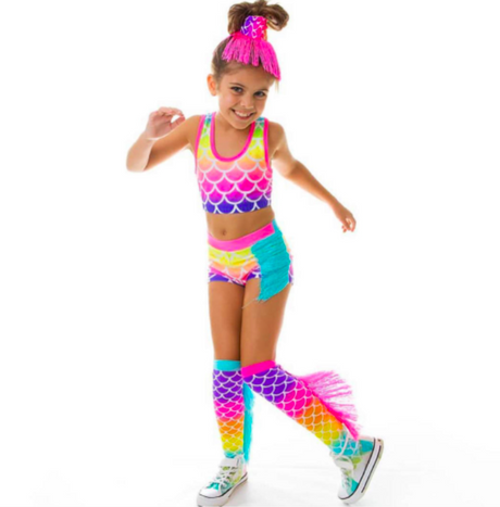 MADMIA 4-Pack Mermaid Knee High Socks - Toddlers Ages 3-5 (Crazy Sock Day)