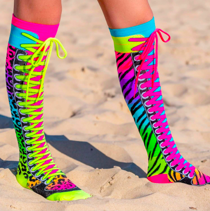 MADMIA Safari Girls Knee High Socks - Toddlers Ages 3-5 (Crazy Sock Day)