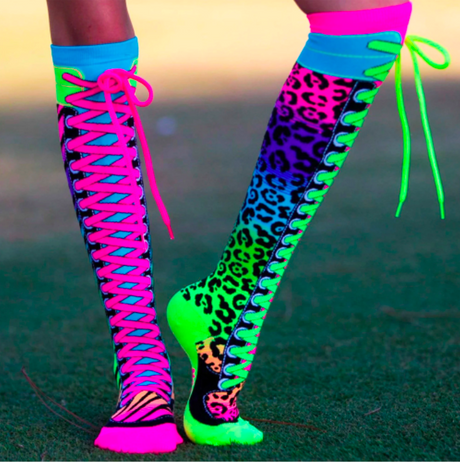 MADMIA 2-Pack Safari & Monster Knee High Socks - Toddlers Ages 3-5 (Crazy Sock Day)