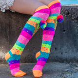 MADMIA Icecream Kids & Adults Long Knee High Socks - Girl’s Pair - Multicolour