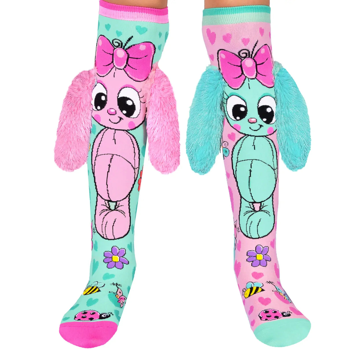 MADMIA Bunny Toddler Kids Long Knee High Socks - Ages 3-5 Years Old