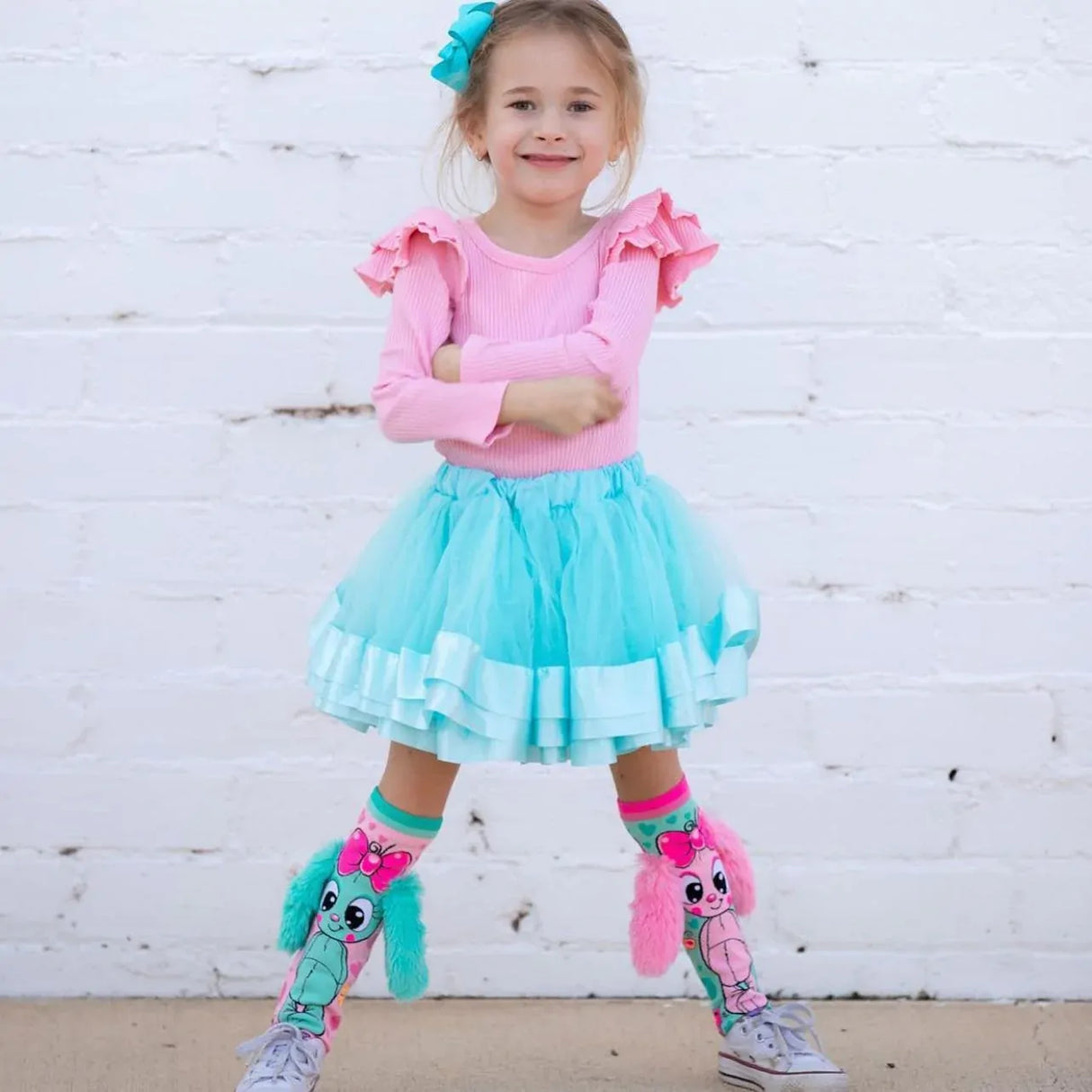 MADMIA Bunny Knee High Socks - Toddlers Ages 3-5 (Crazy Sock Day)