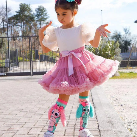 MADMIA 2-Pack Bunny & Hello Kitty Knee High Socks - Kids & Adults Ages 6-99 (Crazy Sock Day)