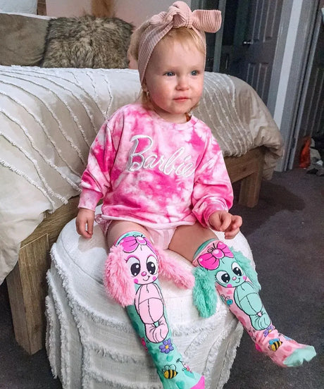 MADMIA Bunny Kids & Adults Long Knee High Pair of Socks - Ages 6 - 99