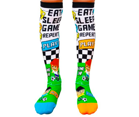 MADMIA 3-Pack Racing Cars Ninja & Video Game Boys Knee High Socks - Toddlers Ages 3-5