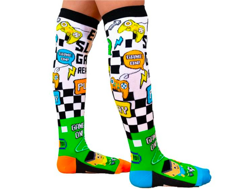 MADMIA 3-Pack Racing Cars Ninja & Video Game Boys Knee High Socks - Toddlers Ages 3-5