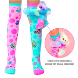 MADMIA Hug Me Koala Girls Knee High Socks - Toddlers Ages 3-5 (Crazy Sock Day)