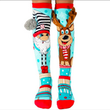 MADMIA Christmas Boys Knee High Socks - Toddlers Ages 3-5 (Crazy Sock Day)
