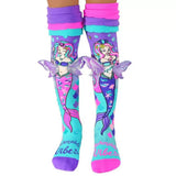 MADMIA Mermaid Vibes Girls Knee High Socks - Kids & Adults Ages 6-99 (Crazy Sock Day)