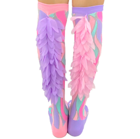MADMIA 2-Pack Fairy Dust & Fairy Floss Knee High Socks - Toddlers Ages 3-5 (Crazy Sock Day)