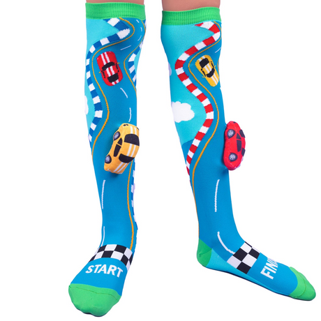 Madmia Racing Cars Kids/Toddler Comfortable/Playful Breathable Socks 3-5y
