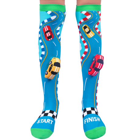 Madmia Racing Cars Kids/Toddler Comfortable/Playful Breathable Socks 3-5y