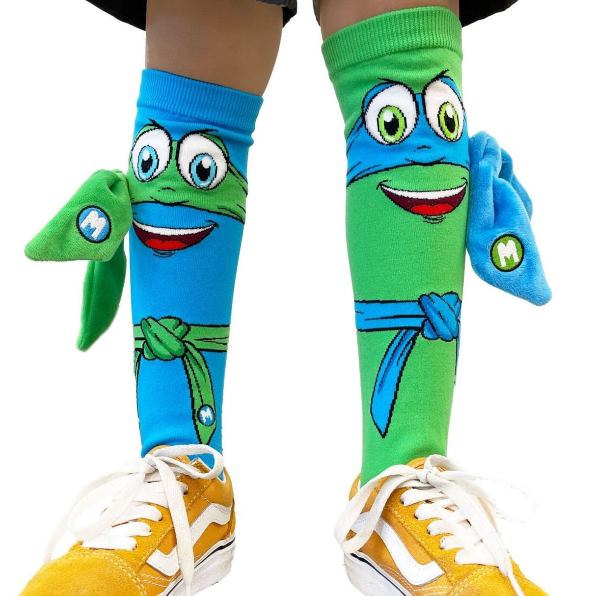 MADMIA Ninja Knee High Socks - Toddlers Ages 3-5 (Crazy Sock Day)