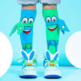 MADMIA Ninja Knee High Socks - Toddlers Ages 3-5 (Crazy Sock Day)