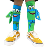 MADMIA Ninja Knee High Socks - Toddlers Ages 3-5 (Crazy Sock Day)