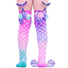Madmia Mermaid Tails Socks Toddler 3–5Y 3D Tail Starfish Seashell Crazy Sock Day