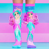 MADMIA Fairy Knee High Socks - Kids & Adults Ages 6-99 - 3D Wings & Glitter (Crazy Sock Day)
