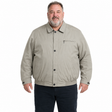 Mens Plus Size Jacket - Big & Tall Zip Up Bomber Coat (Military Style) in Beige