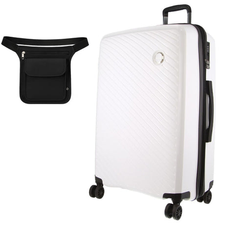 Pierre Cardin Inspired Milleni Luggage Bag Large in Blue + Milleni Waist Bag (2 Items)