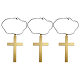 3x Monk Cross Necklace Bulk Pack - Priest/Nun Religious (Halloween & Fancy Dress Accessory)