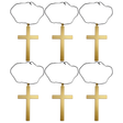 6x Monk Cross Necklace Bulk Pack - Priest/Nun Religious (Halloween & Fancy Dress Accessory)