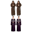 Medieval Group Costume Set - 2x Monk Robe + 2x Renaissance Gown (Halloween & Fancy Dress)