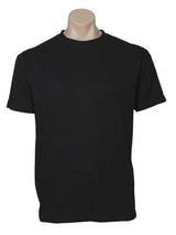 Plain T-Shirt 100% COTTON Basic Blank Tee Mens Ladies Casual BULK Adults - Black