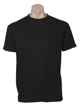 Plain T-Shirt 100% COTTON Basic Blank Tee Mens Ladies Casual BULK Adults - Black - 3XL