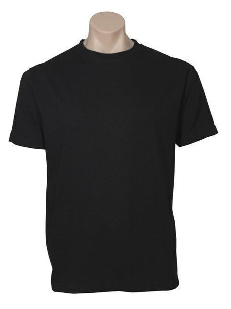 Mens Plain Black T-Shirt - 100% Cotton Casual Basic Top