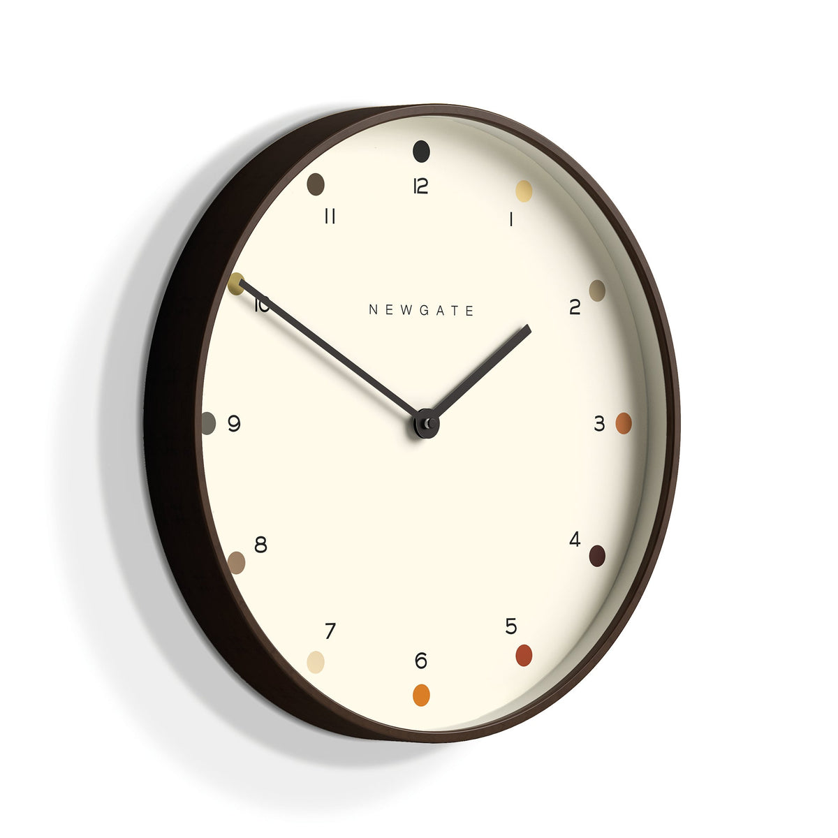 Newgate Mr Clarke Clock - Dark Wood & Dot Dial