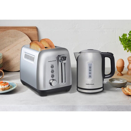 Morphy Richards 2200W Equip 1L Jug Kettle Silver MREK1SS