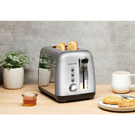 Morphy Richards 1150W Equip 2 Slice Toaster Silver MREK1B