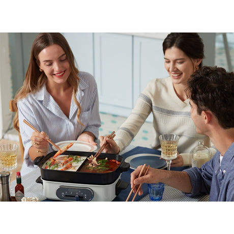 Morphy Richards 1400W Non-Stick Electric Multifunction Hot Pot Cooking Set (MRMP25WT)