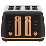 Morphy Richards Ascend 4 Slice Toaster Rose Gold Black