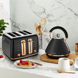 Morphy Richards Ascend 4 Slice Toaster Rose Gold Black