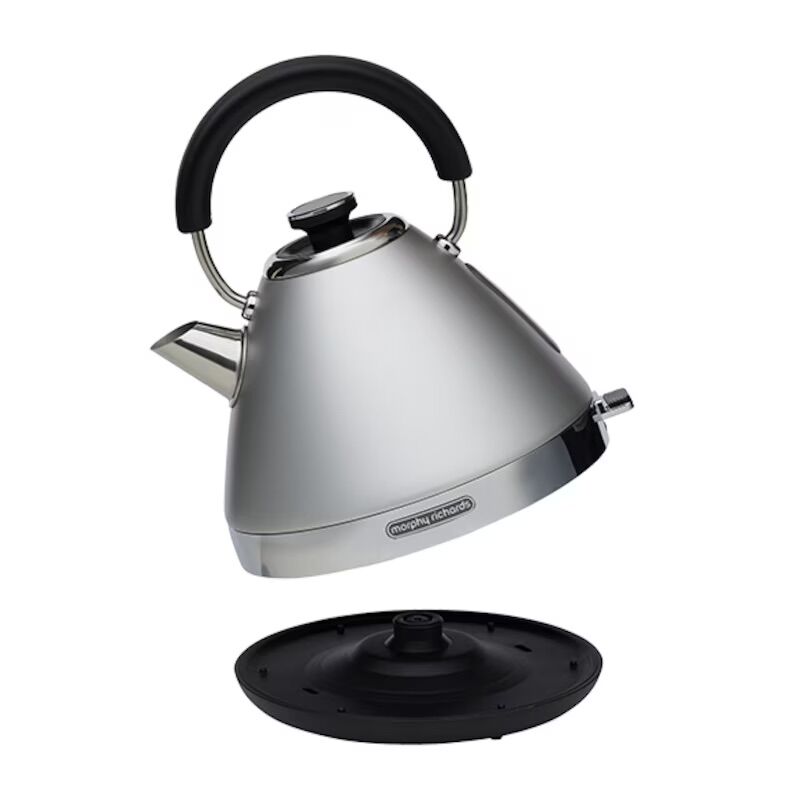 Morphy Richards Venture 1.5L Traditional Pyramid Kettle Steel Grey