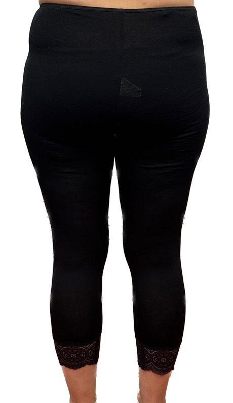 Merino Wool Skins Womens Audrina Capri Legging Thermals Underwear Warm Winter - Black