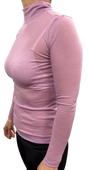 Merino Skins Womens Verona Funnel Neck Long Sleeve Thermal Underwear - Hyacinth