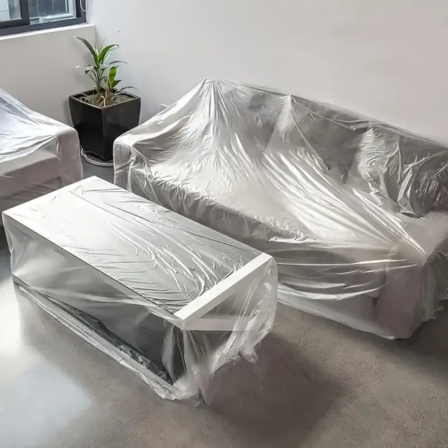 Plastic Dust Paint Cover 4x5m Waterproof Dustproof Sheet for Furniture Car Outdoor