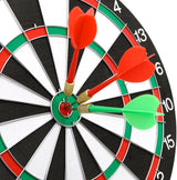 12" Dartboard Dart Board with Steel Darts Professional Competition Party Game