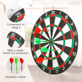 12" Dartboard Dart Board with Steel Darts Professional Competition Party Game