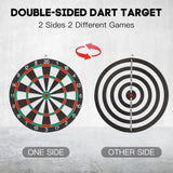 12" Dartboard Dart Board with Steel Darts Professional Competition Party Game
