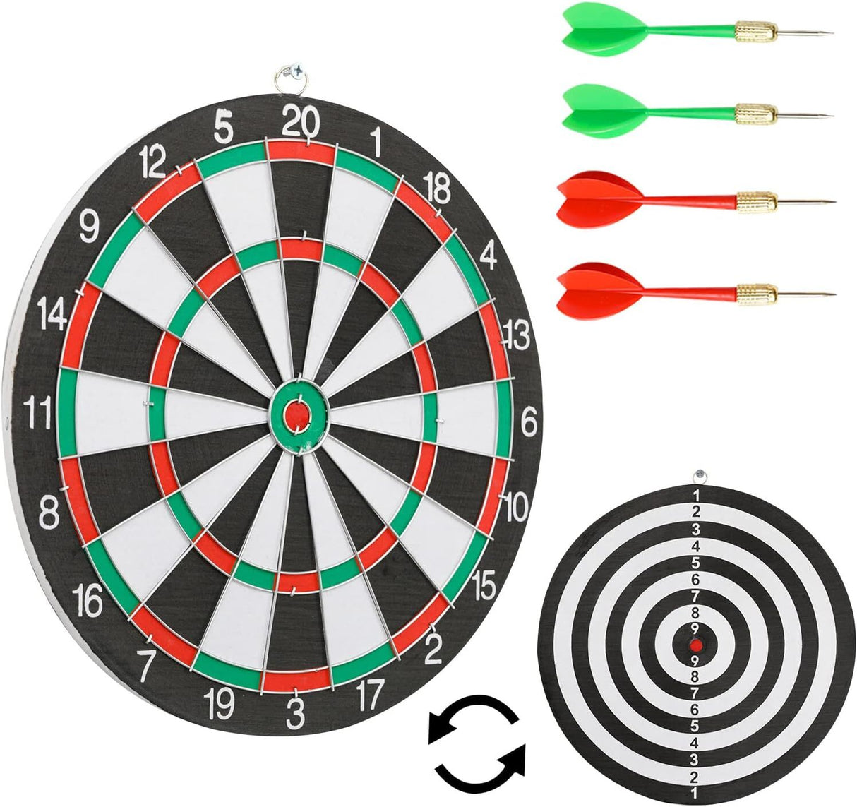 12" Dartboard Dart Board with Steel Darts Professional Competition Party Game