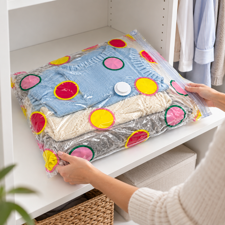6x Vacuum Seal Clothing Storage Bag Bulk Pack - 70x100cm (Airtight Compressed Space Saver)