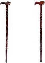 93cm Wooden Walking Stick Wood Cane Pole Carved Varnished Deluxe Sturdy w/ Dragon