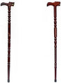 93cm Wooden Walking Stick Wood Cane Pole Carved Varnished Deluxe Sturdy w/ Dragon