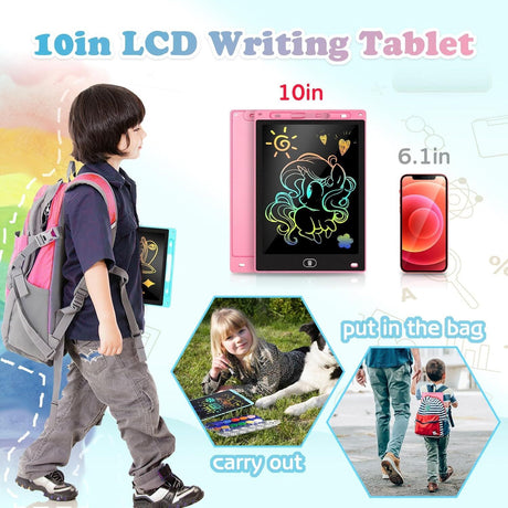 8.5" LCD Writing Tablet Drawing Board Colorful Handwriting Pad for Kids - Assorted Colours