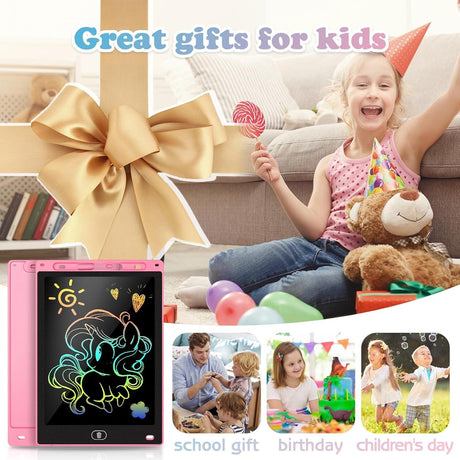 8.5" LCD Writing Tablet Drawing Board Colorful Handwriting Pad for Kids - Assorted Colours