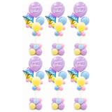 6x 165cm Birthday Balloon Stand Decoration Kit (21-Pieces) in Multicolour (Bulk Pack)